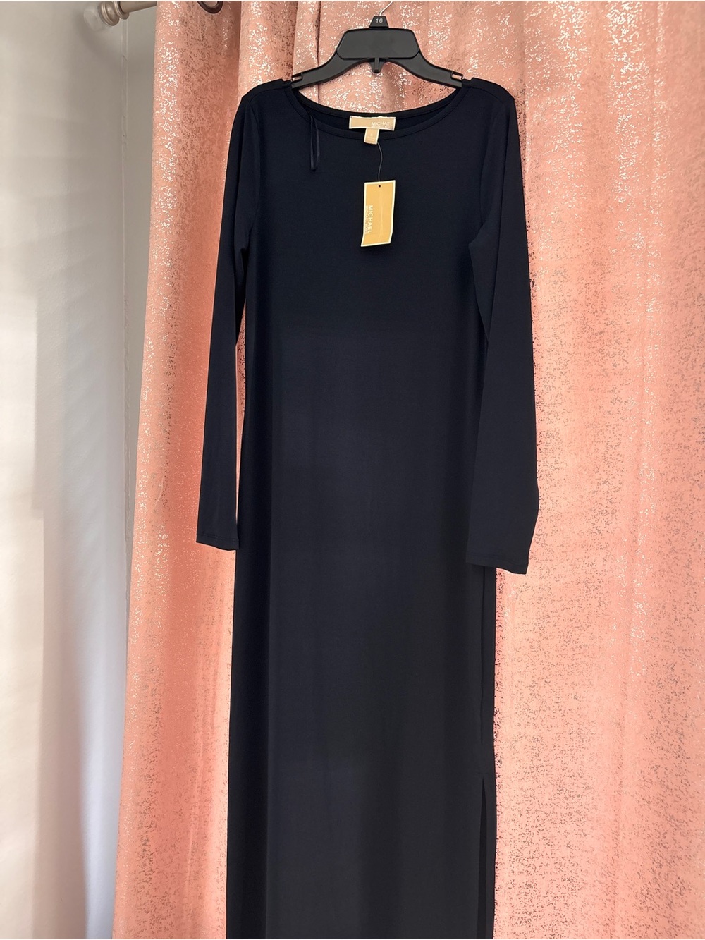 Michael Kors Black Long-Sleeve Maxi Dress
